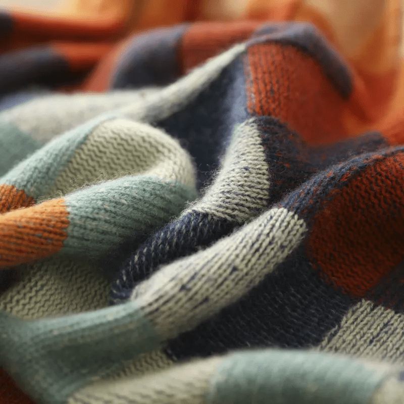 Cashmere Sweater Women - Cozy Patchwork Turtleneck for Ultimate Comfort
