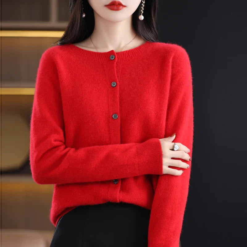 Variant image for Opal - Women's Long Cashmere Cardigan in Black for Stylish Comfort-6