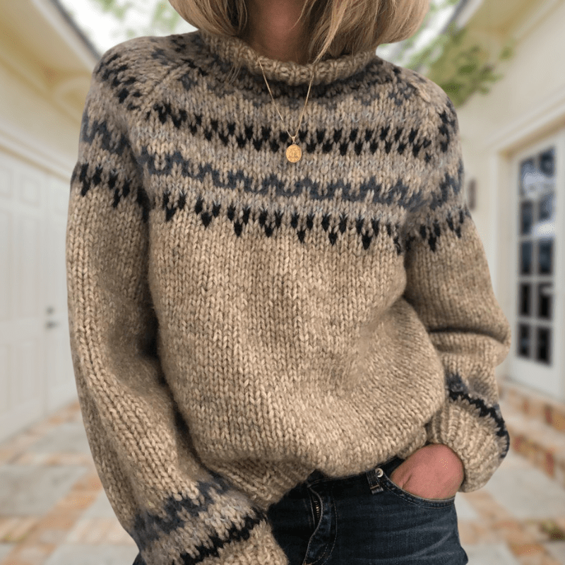Sofia - Icelandic-Inspired Cozy Wool Jumper for Women, Warm & Stylish