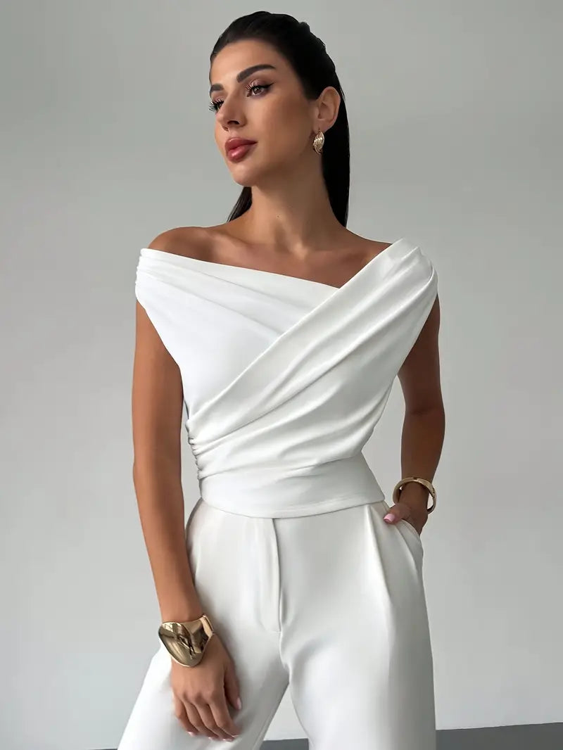 Anouk Draped Shoulder Top