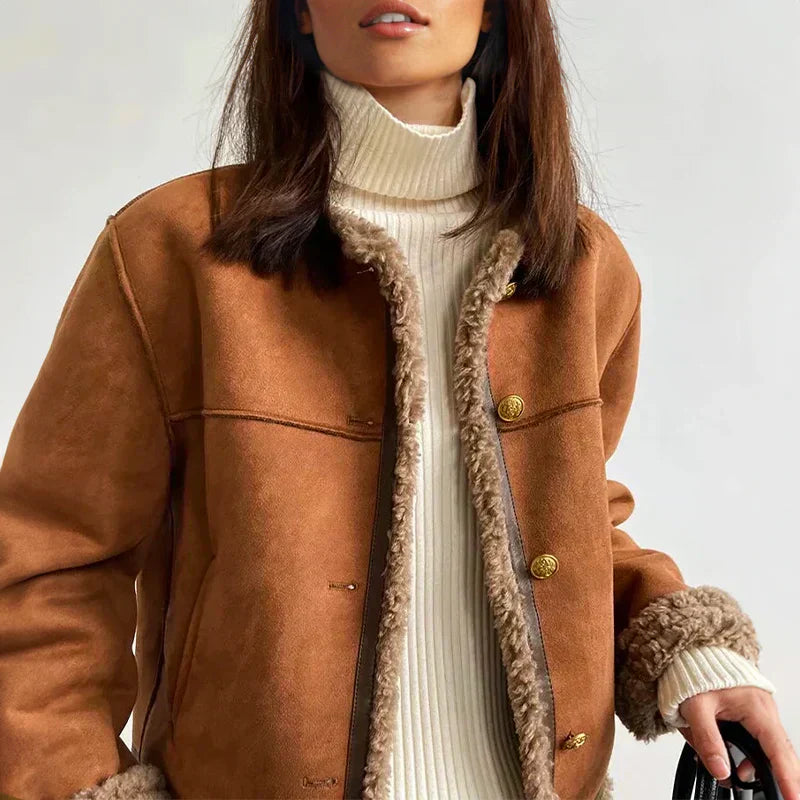 Matilda – Lightweight Genuine Sheepskin Jacket for Effortless Spring Style
