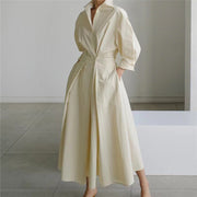 Brielle Wrap Collared Maxi Dress