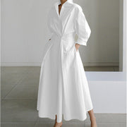 Brielle Wrap Collared Maxi Dress