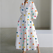 Brielle Wrap Collared Maxi Dress
