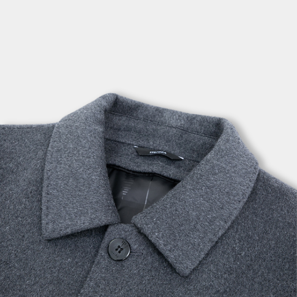 Gentle Class - Men's Wool Overcoat with Goose Down Lining for Ultimate Warmth