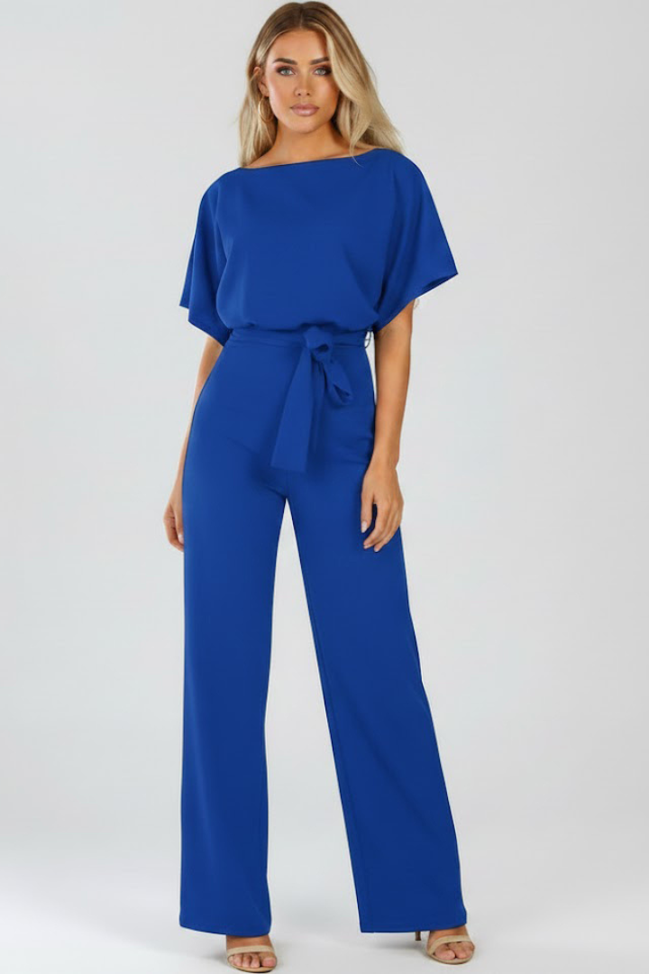 Anwen Tie Waist Wide Leg Jumpsuit