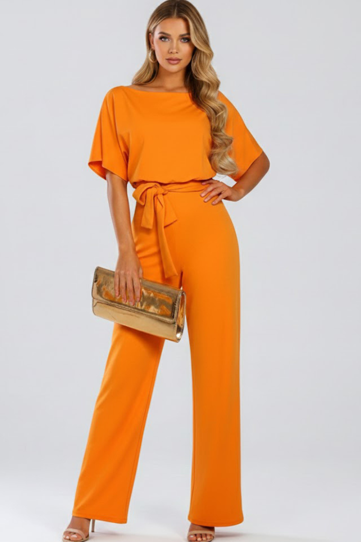 Anwen Tie Waist Wide Leg Jumpsuit