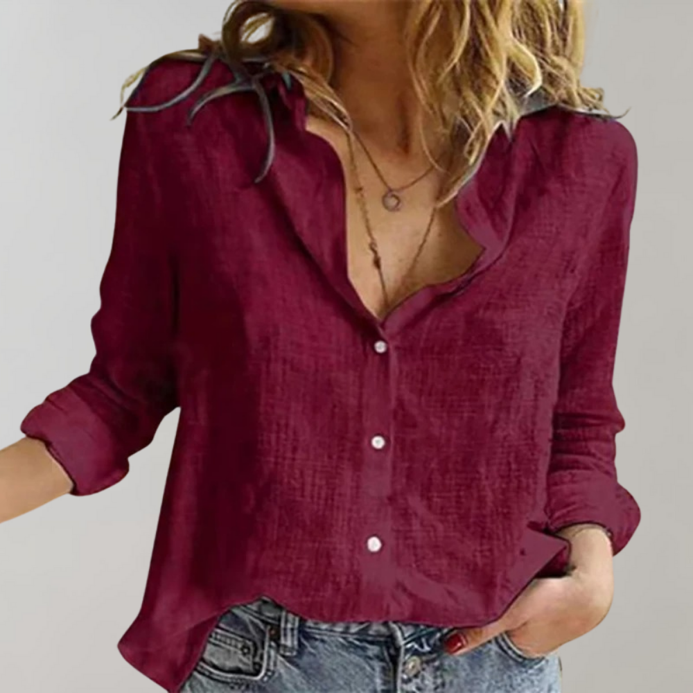 Timeless Cotton Blouse - Soft, Breathable Fabric for Effortless Style