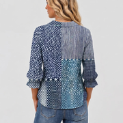 Fleur Patchwork Striped Blouse
