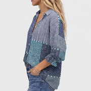 Fleur Patchwork Striped Blouse