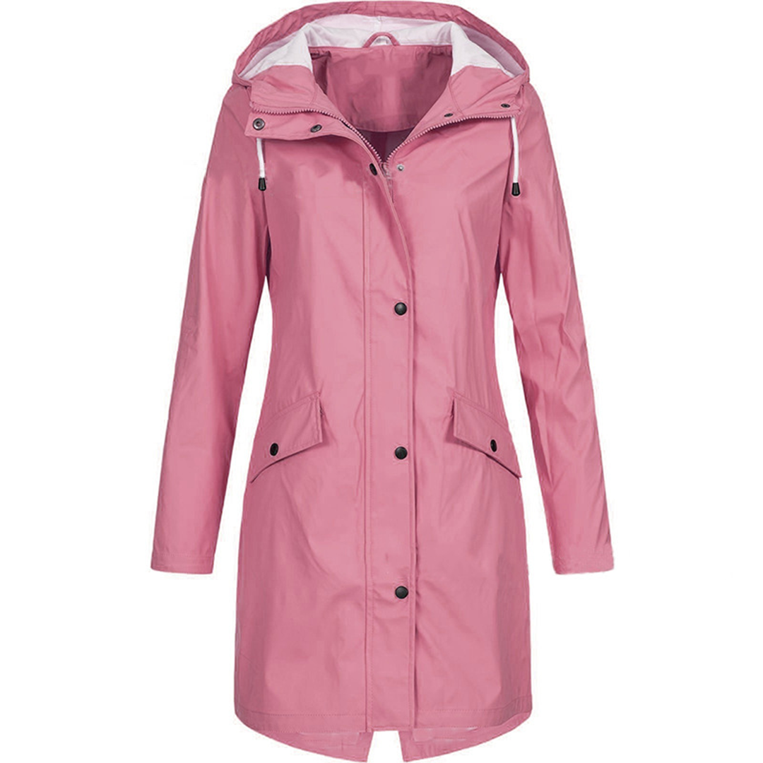 Everyday Essentials – Women's Raincoat with Hood for Stylish Weather Protection