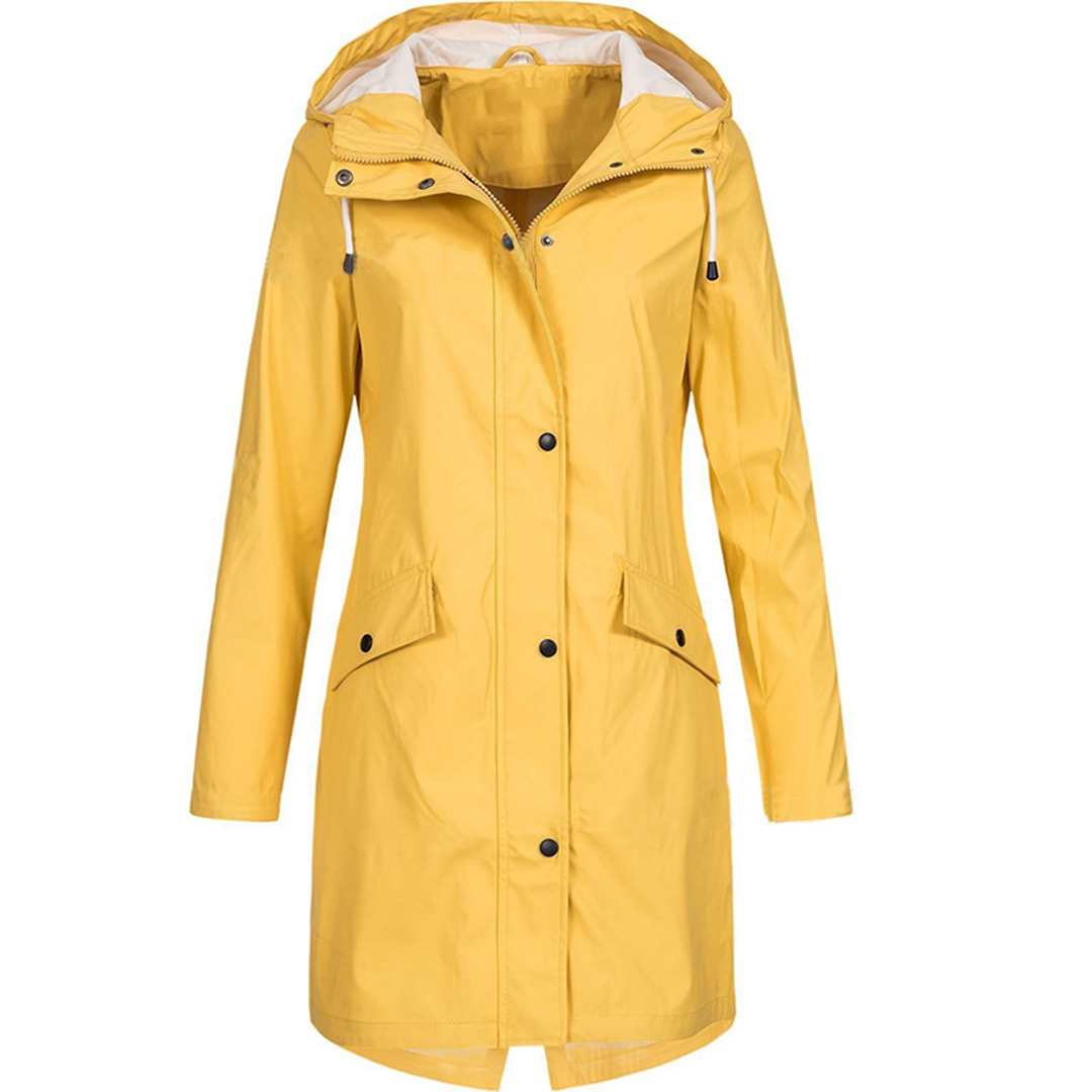Everyday Essentials – Women's Raincoat with Hood for Stylish Weather Protection