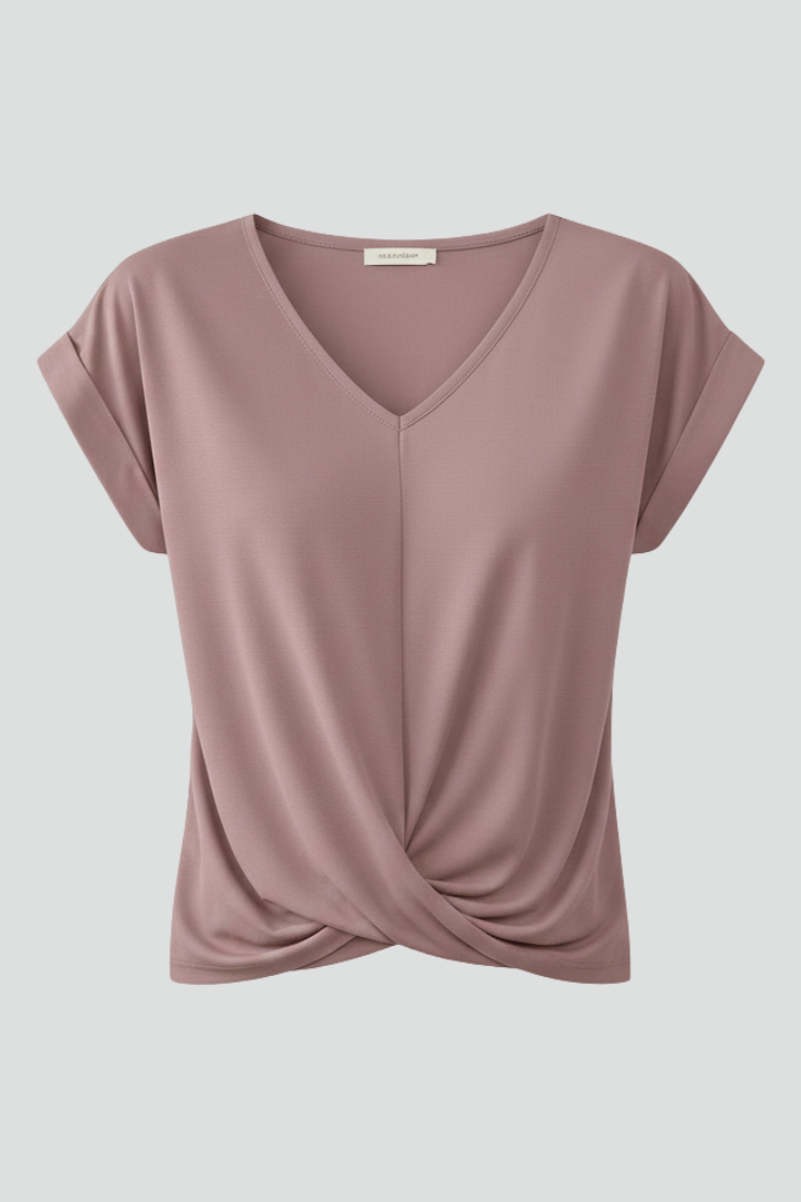 Magnolia V-Neck Short Sleeve Blouse