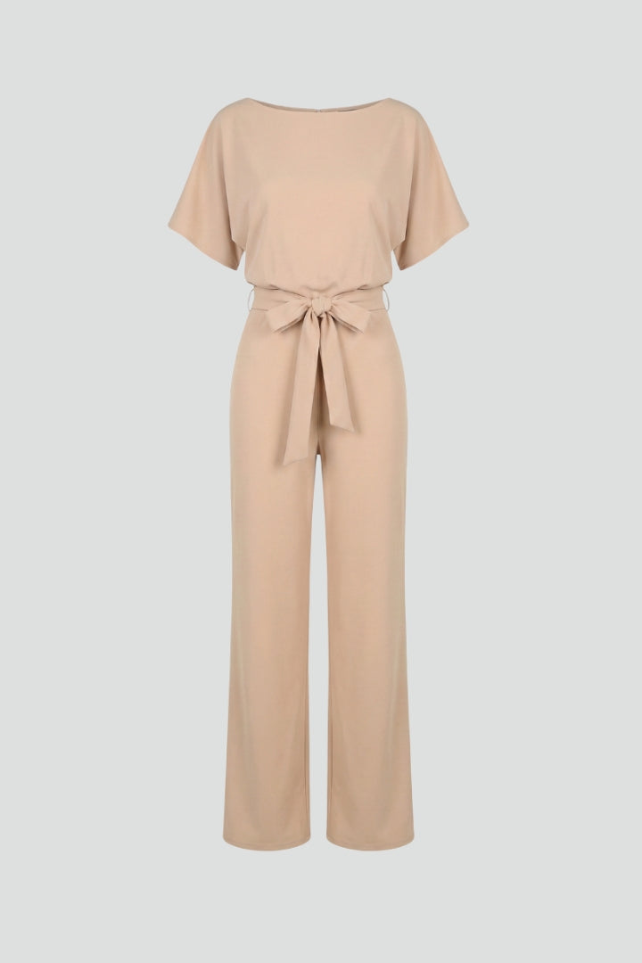 Anwen Tie Waist Wide Leg Jumpsuit
