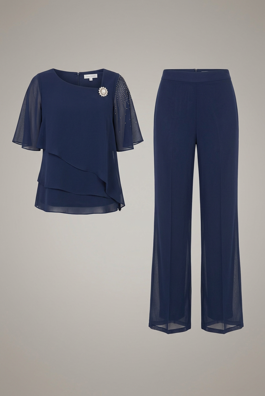 Lyra Straight Leg Round Neck Two-Piece Set