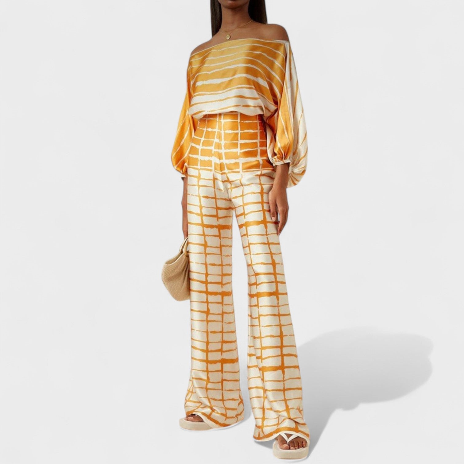 Clotilde – Elegant Two Piece Set for Effortless Day-to-Night Style with Artistic Prints