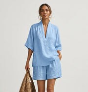 Sienna Linen Look Shorts Set