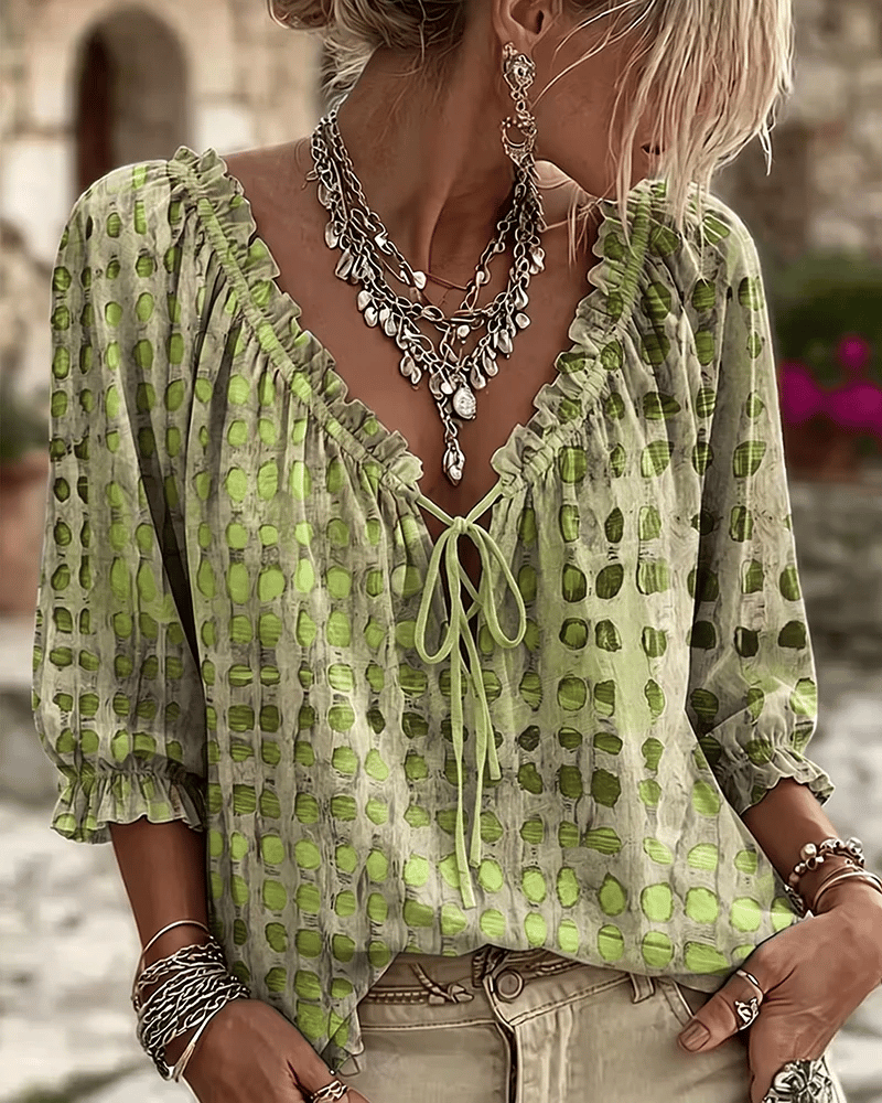 Pippa V-Neck Lace Blouse