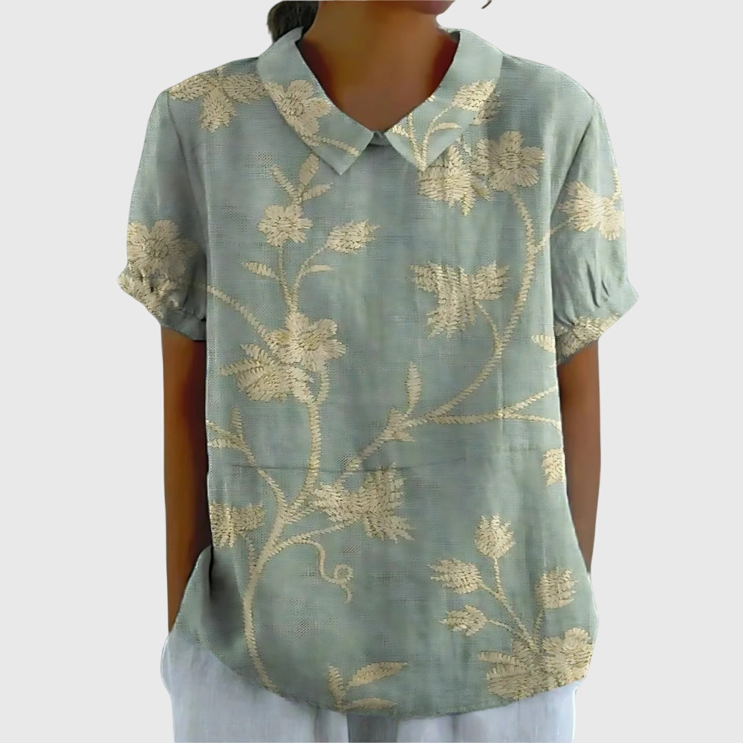 Penelope Short Sleeve Floral Blouse