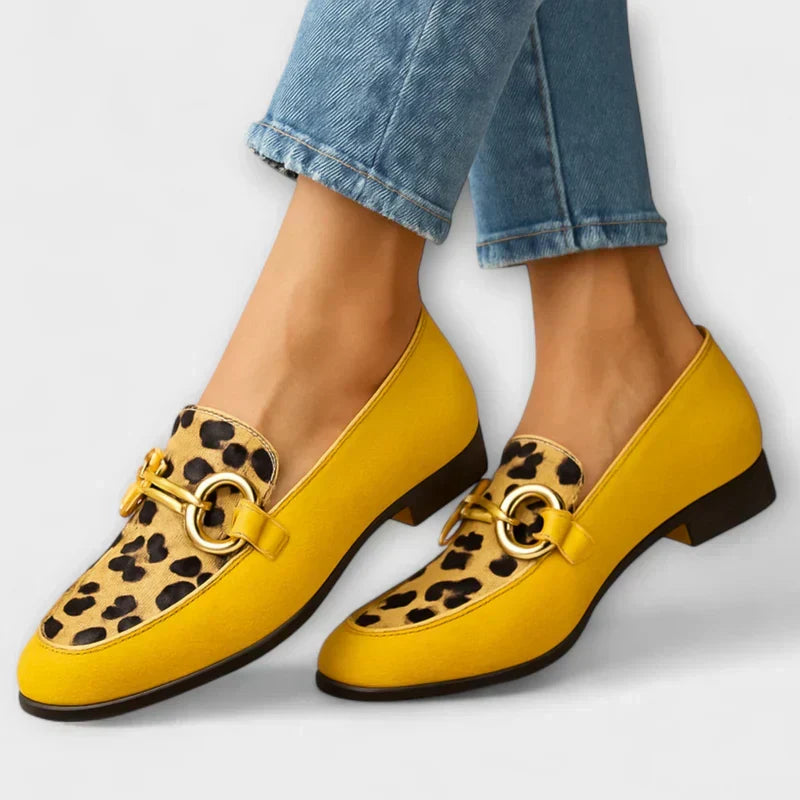Lola Animal Print Buckle Loafers