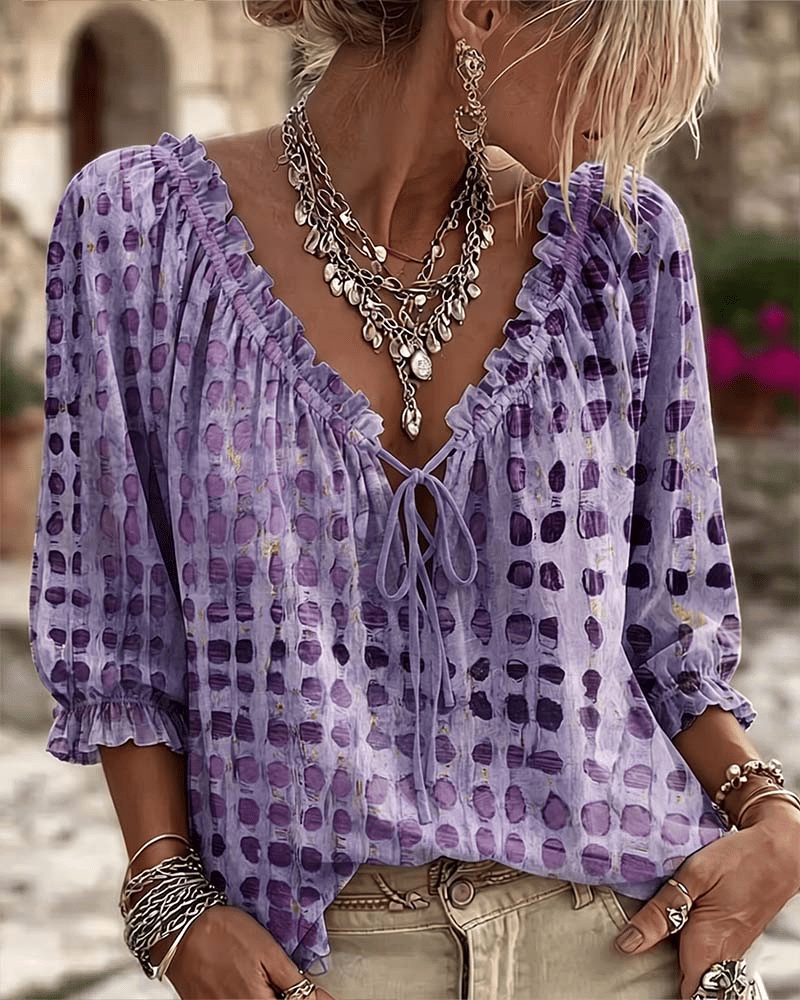 Pippa V-Neck Lace Blouse