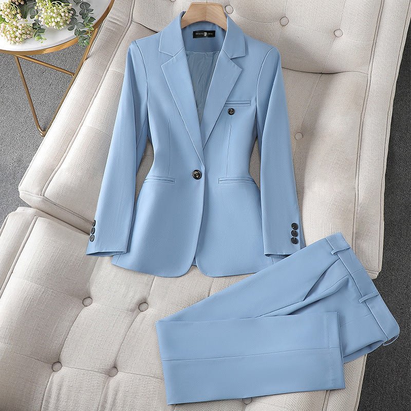 Claudia - Women's Suit Blazer and Trousers Set for Effortless Elegance