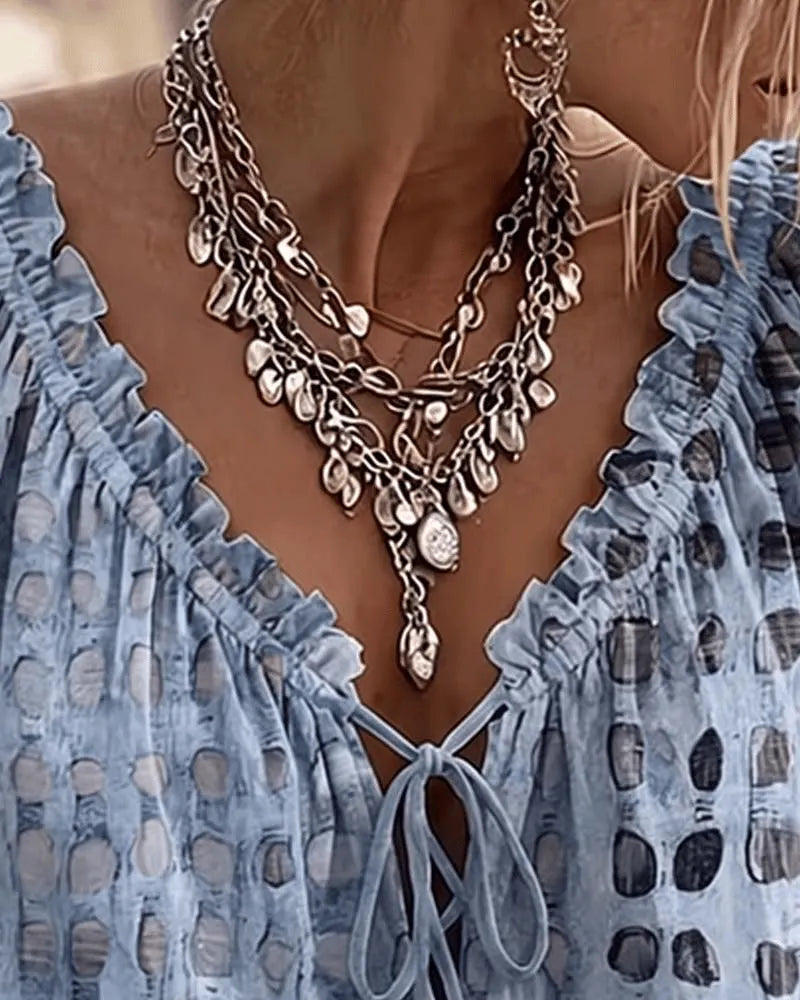 Pippa V-Neck Lace Blouse