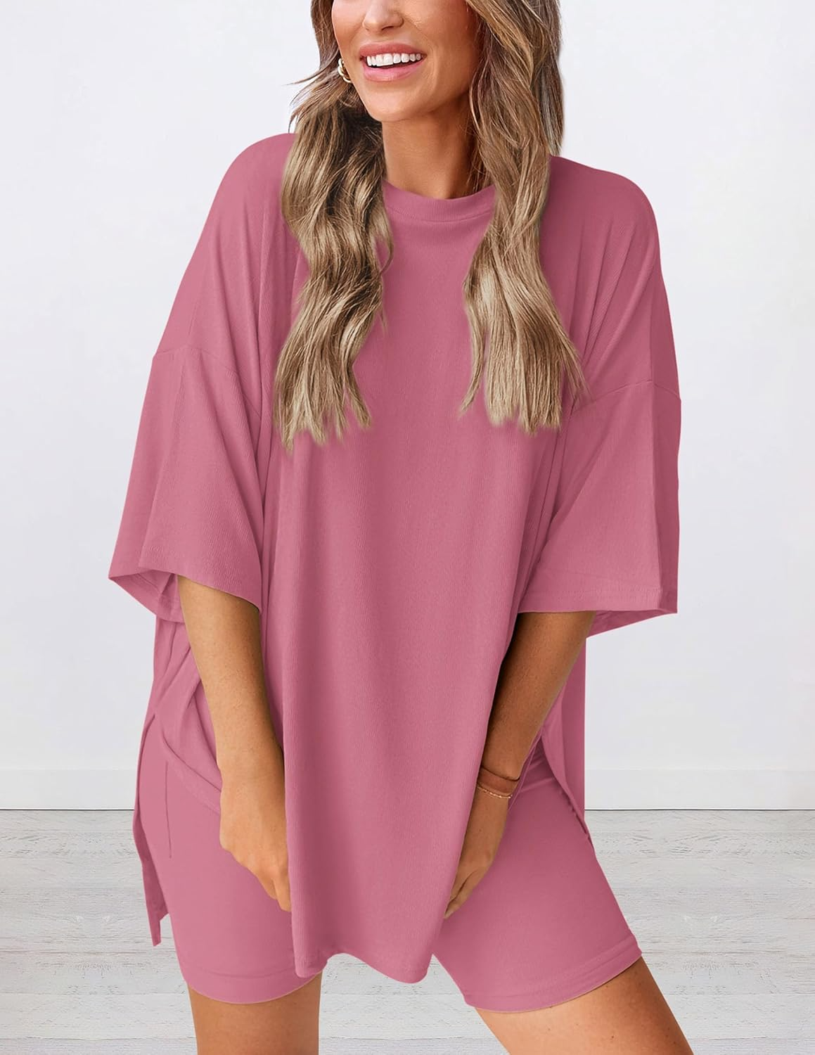 Estelle High Waist Elastic Waist Two-Piece Set