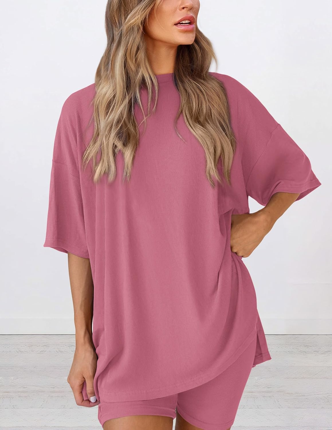 Estelle High Waist Elastic Waist Two-Piece Set