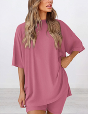 Estelle High Waist Elastic Waist Two-Piece Set