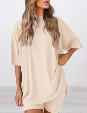 Estelle High Waist Elastic Waist Two-Piece Set