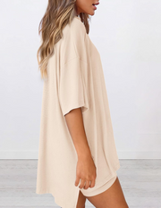 Estelle High Waist Elastic Waist Two-Piece Set