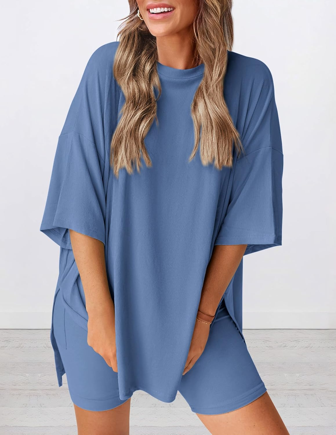 Estelle High Waist Elastic Waist Two-Piece Set