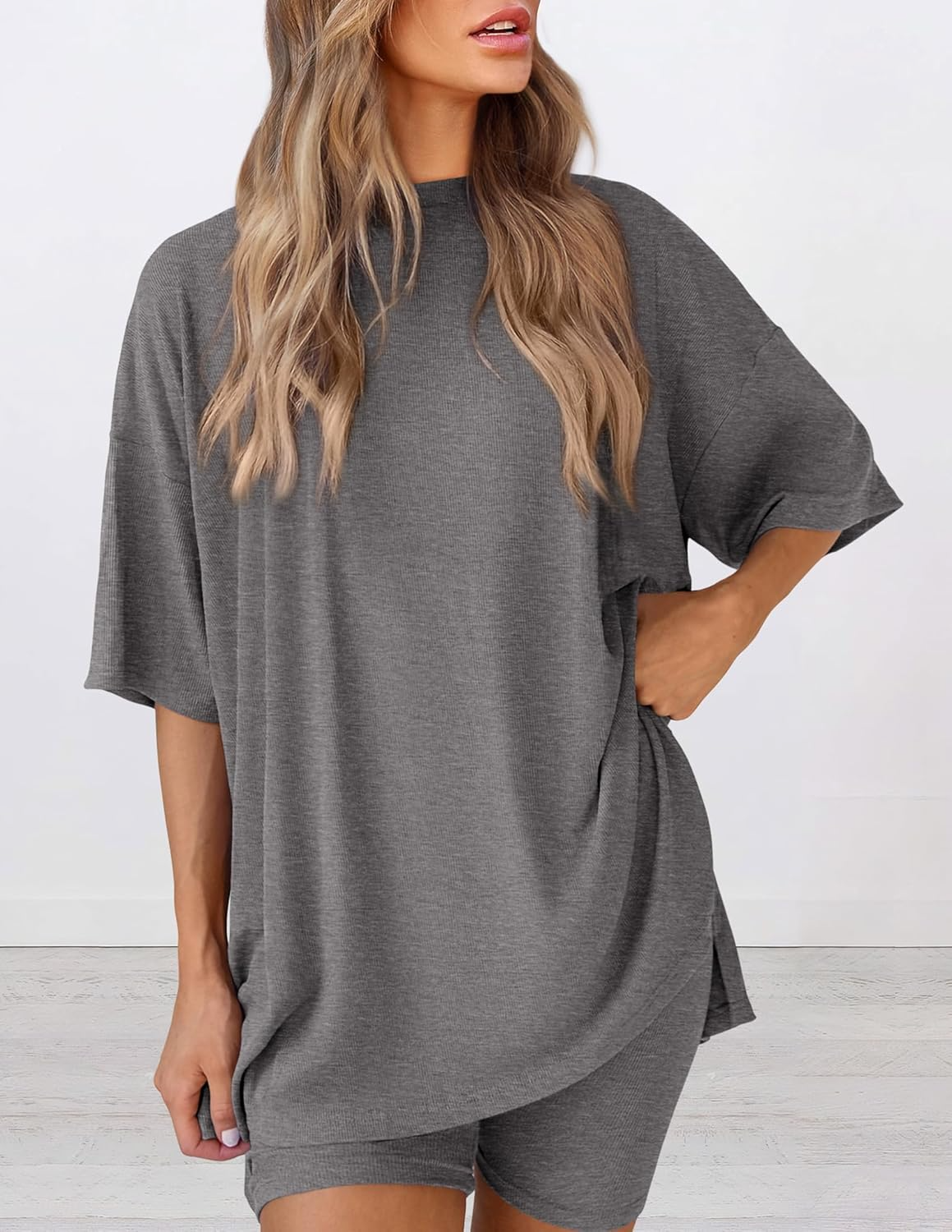 Estelle High Waist Elastic Waist Two-Piece Set