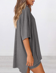 Estelle High Waist Elastic Waist Two-Piece Set