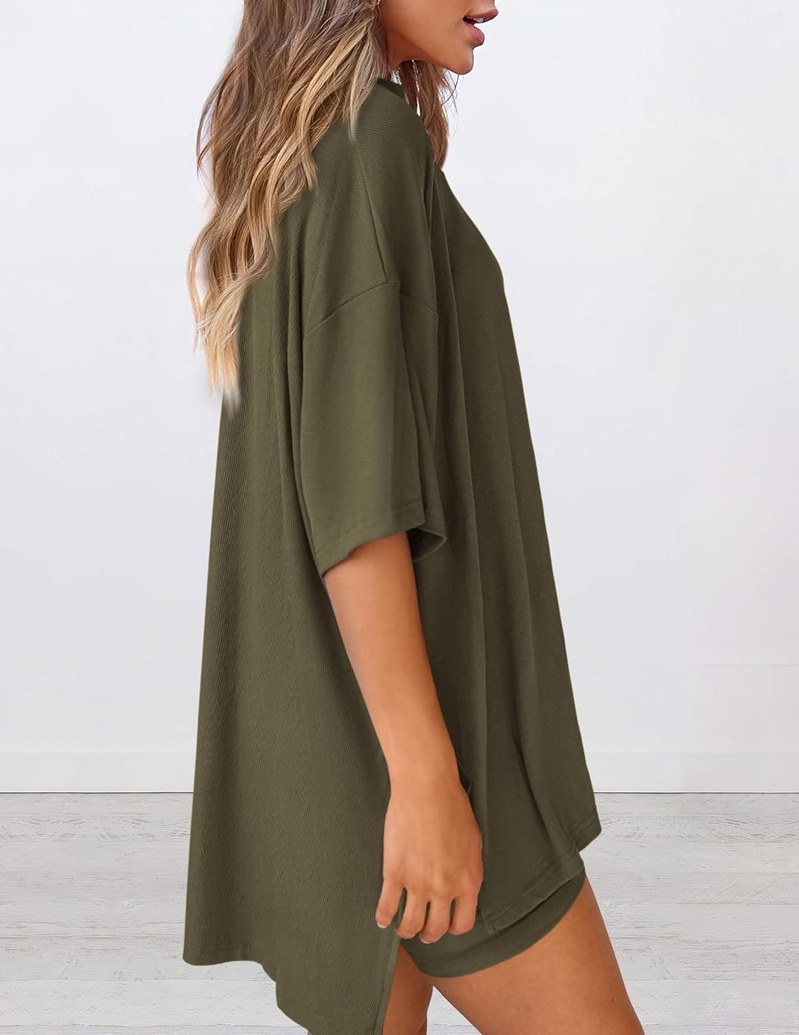 Estelle High Waist Elastic Waist Two-Piece Set
