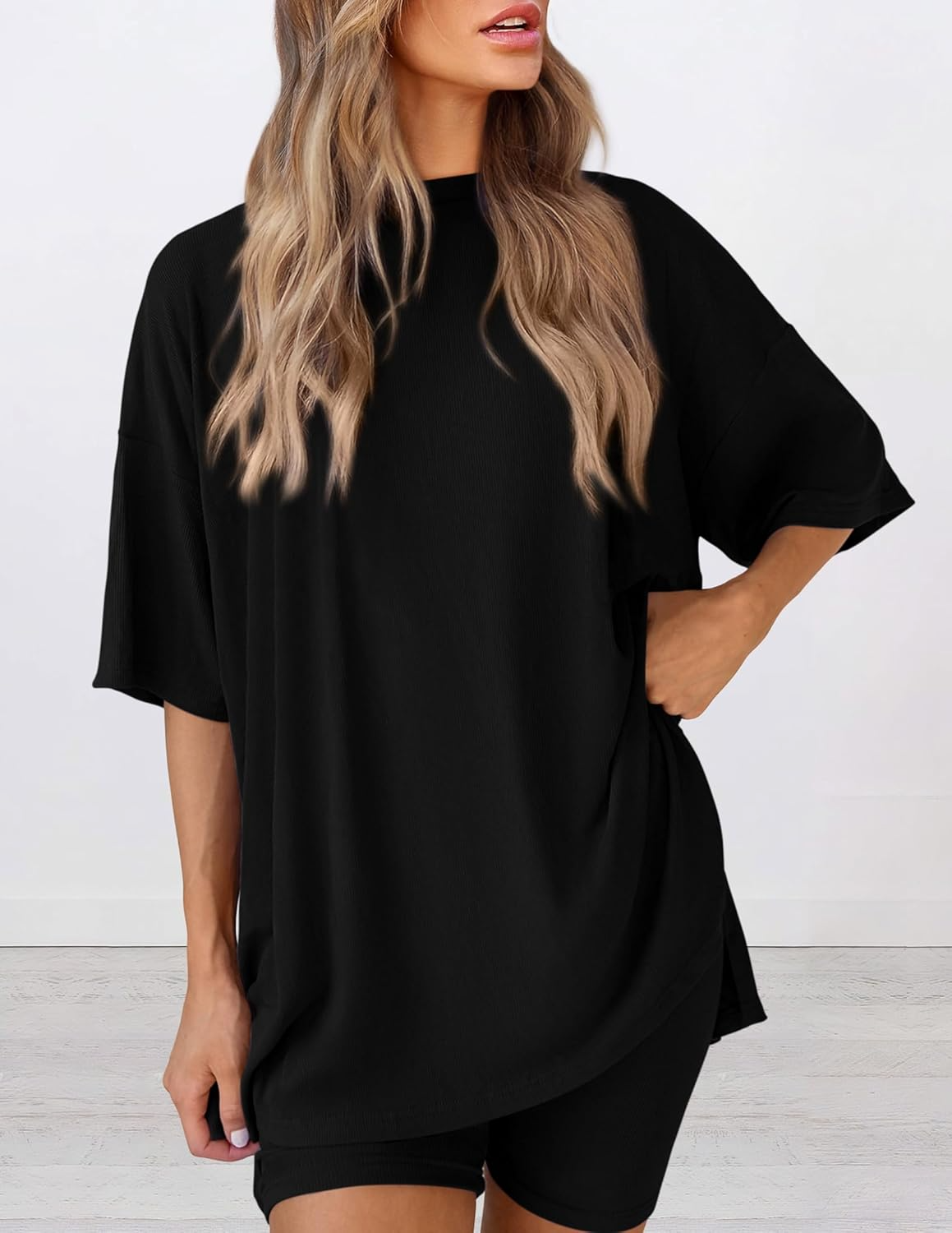 Estelle High Waist Elastic Waist Two-Piece Set