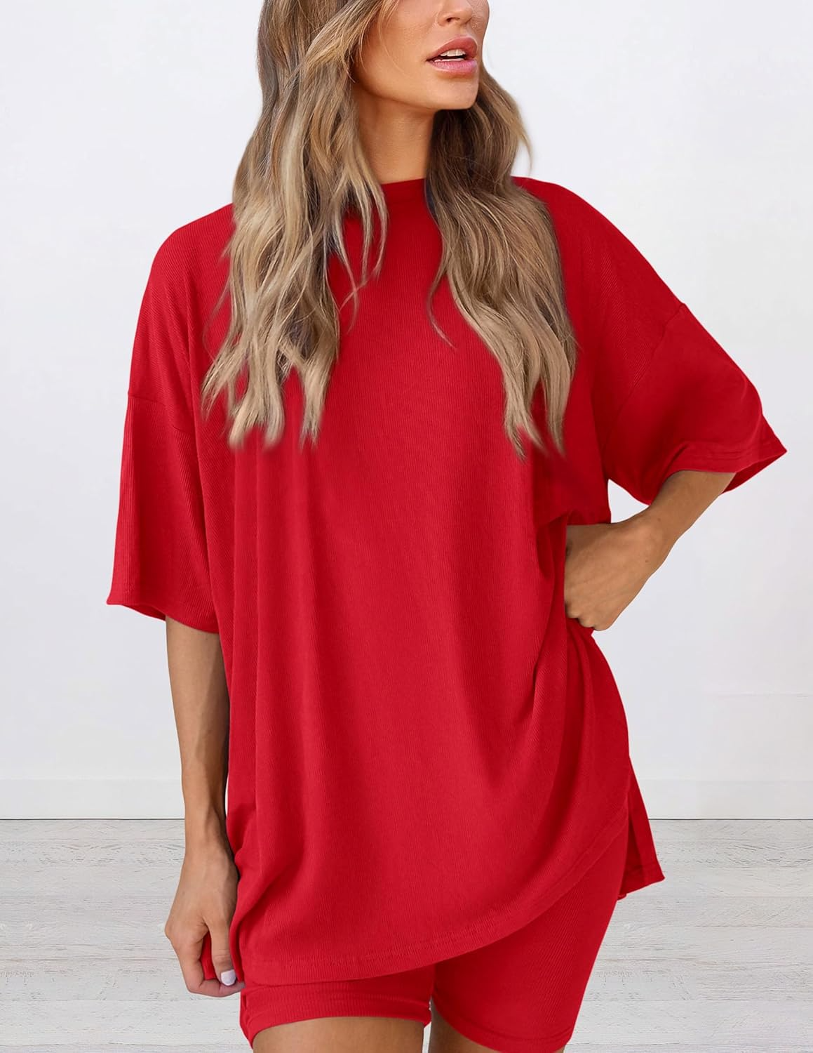 Estelle High Waist Elastic Waist Two-Piece Set
