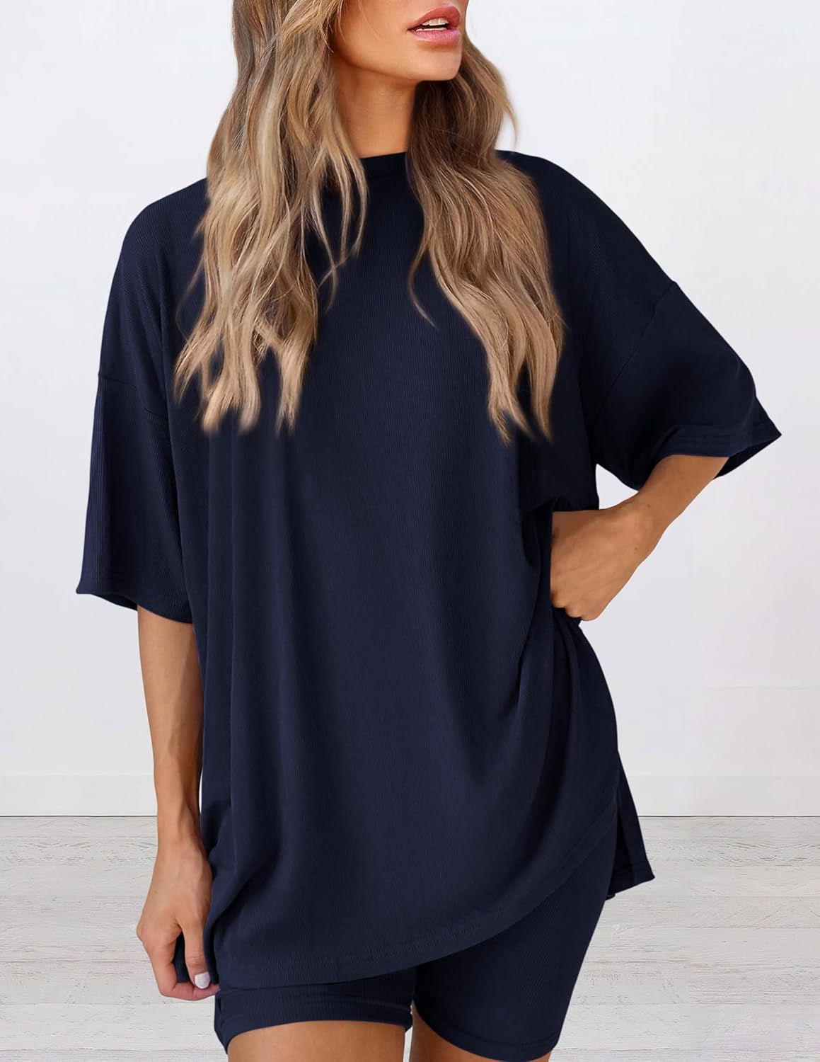 Estelle High Waist Elastic Waist Two-Piece Set