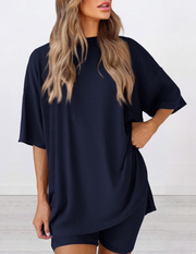 Estelle High Waist Elastic Waist Two-Piece Set