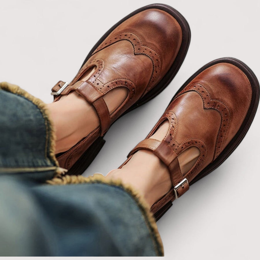 Dahlia Mary Jane Cushioned Flats