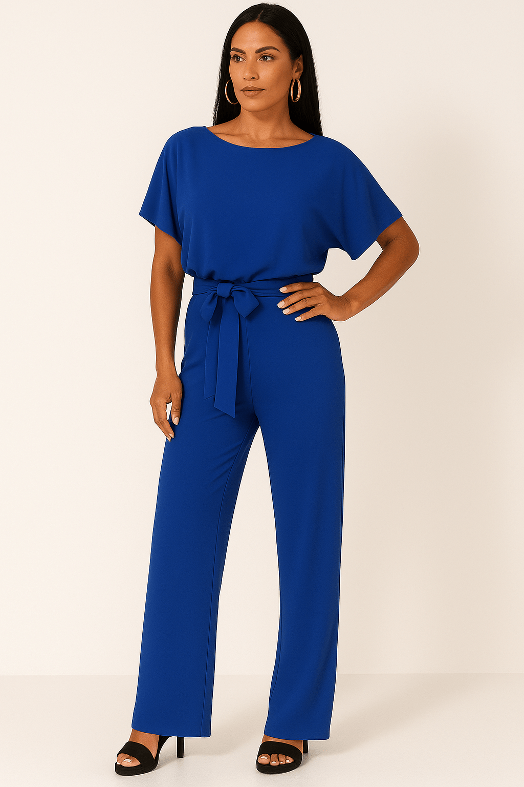Elva Tie Belt Jumpsuit