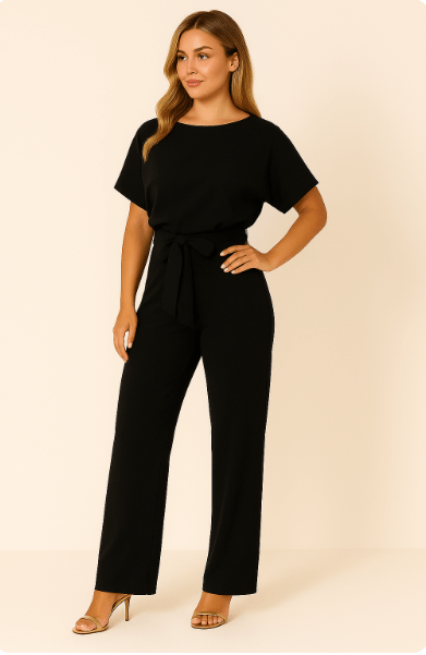 Elva Tie Belt Jumpsuit