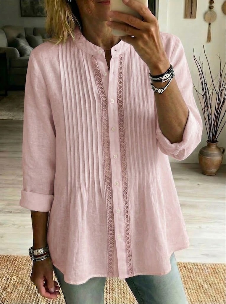 Verity Pleated Collared Shirt