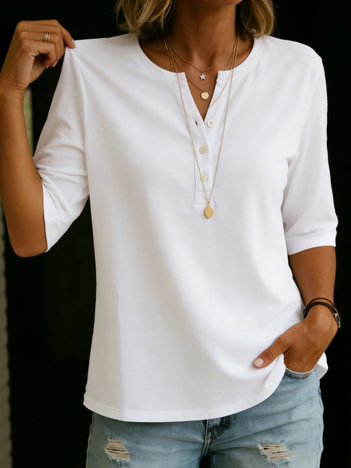 Vivienne Collared Short Sleeve Shirt