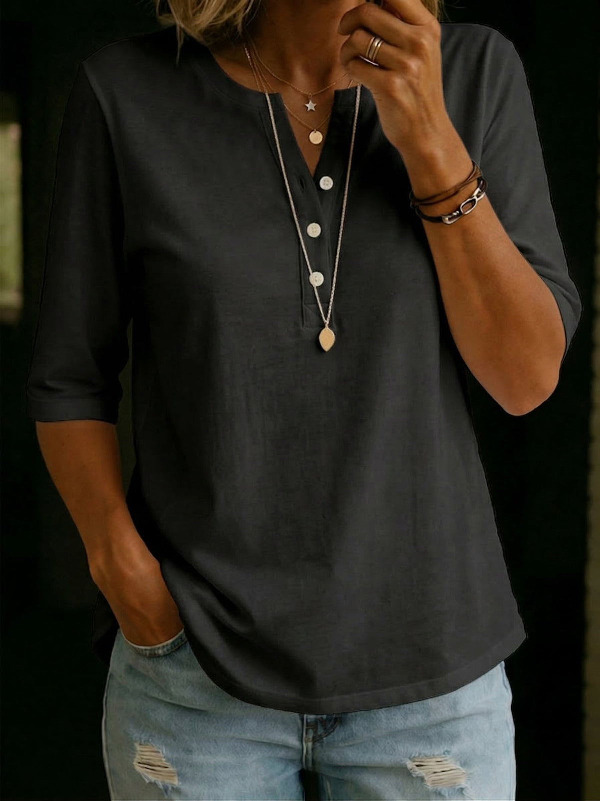 Vivienne Collared Short Sleeve Shirt