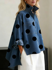 Rosemary Polka Dot Collared Top
