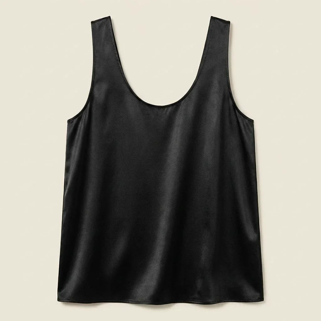 Satin U-Neck Tank Top