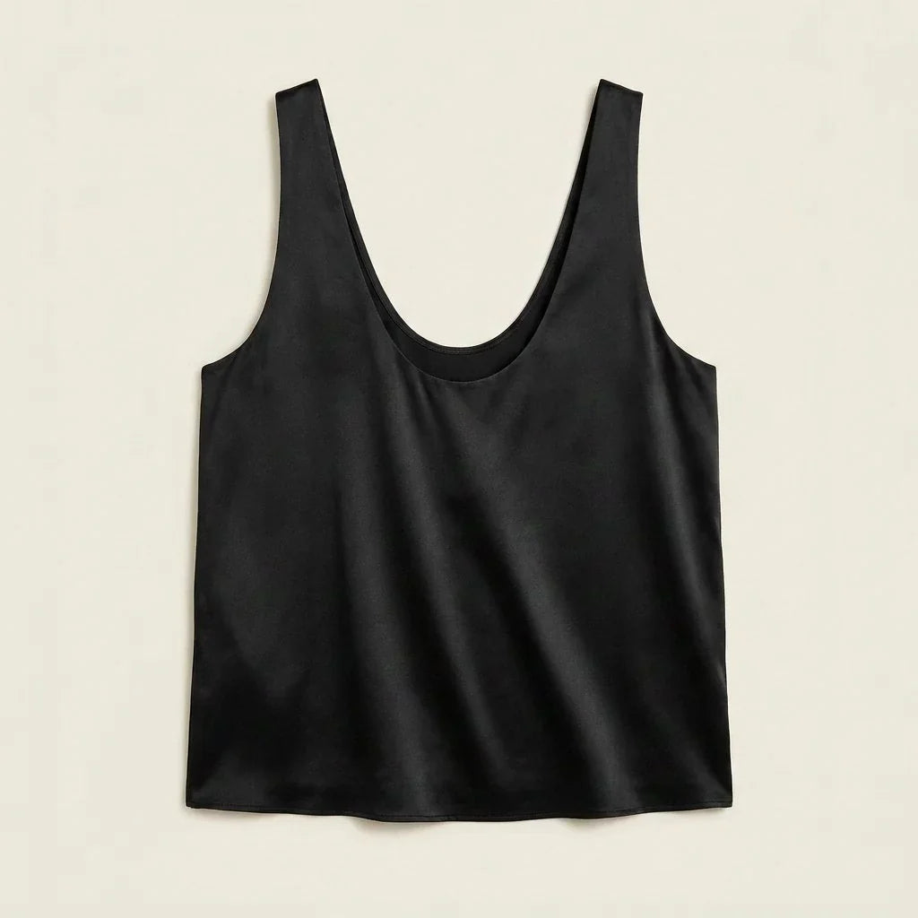 Satin U-Neck Tank Top
